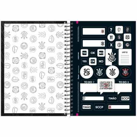 CADERNO ESPIRAL 1/4 CORINTHIANS C.D.